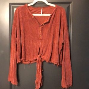Orange/Red Free People Sweater Size M